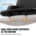 Vevor Stadium Seat With Back Support, Wide Bleacher Seat Back, Folding Padded Cushion Stadium Chair, Portable Reclining Chair Wi
