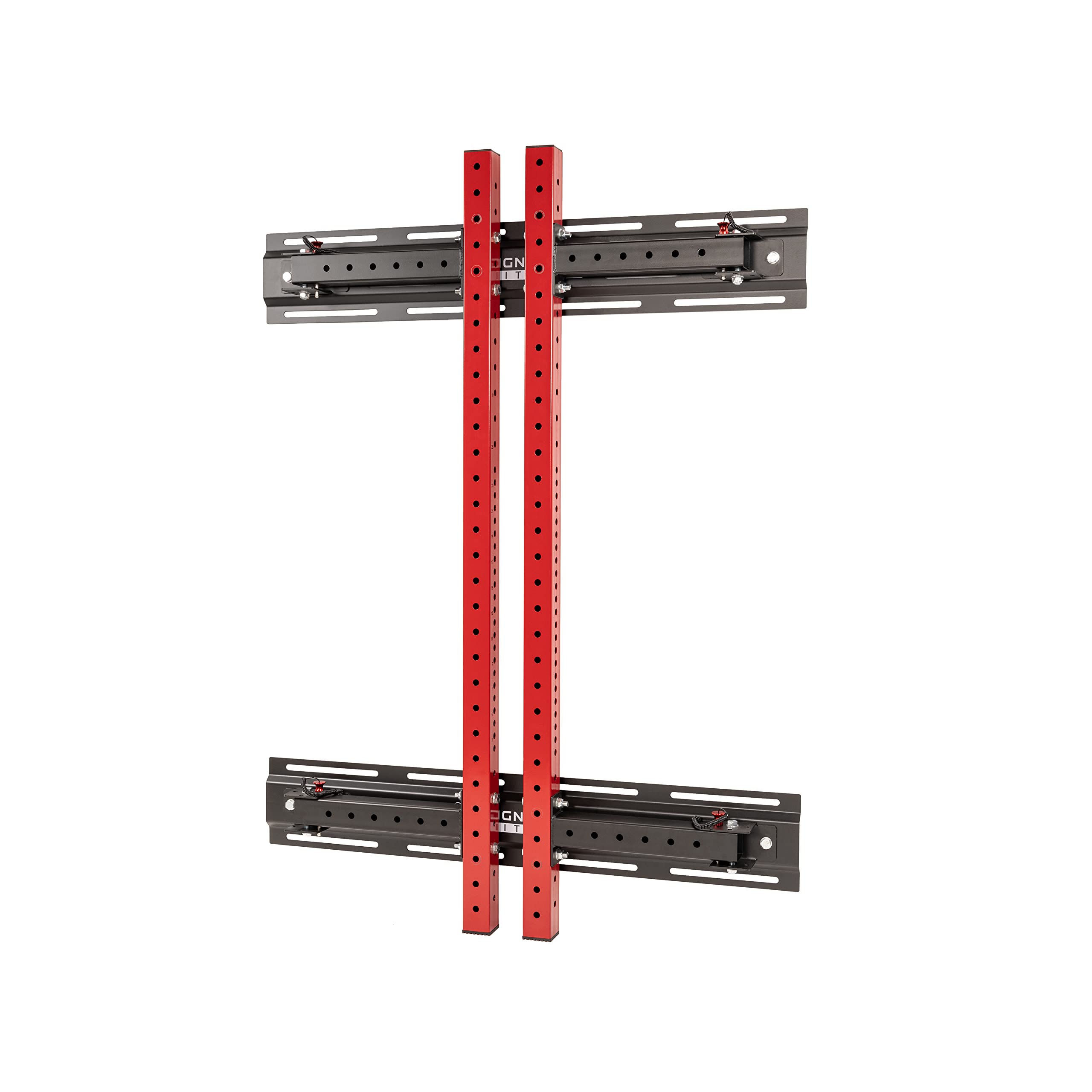 Signature Fitness 3    x 3    Wall Mounted Fold-in Power Cage Squat Rack with Adjustable Pull Up Bar and J Hooks - Space-Saving