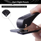 Cyeelife Dart Accessory: Flight Hole Punch Tool With 100 Spring Rings (Steel And Soft Tip Darts) (Black)