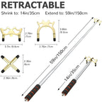 Skylety Pool Cue Snooker Pool Bridge Stick Pool Table Accessories Retractable Billiards Cue Stick Bridge With 3 Pieces Removable