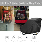 Sqodok Bicycle Trailer Cover, Waterproof Bike Trailer Storage Cover 420D Oxford Material With Pu Coating, Kid'S Pet Bike Trailer