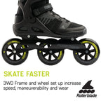 Rollerblade 072204001A112.5 Macroblade 110 3Wd Black/Lime 12.5