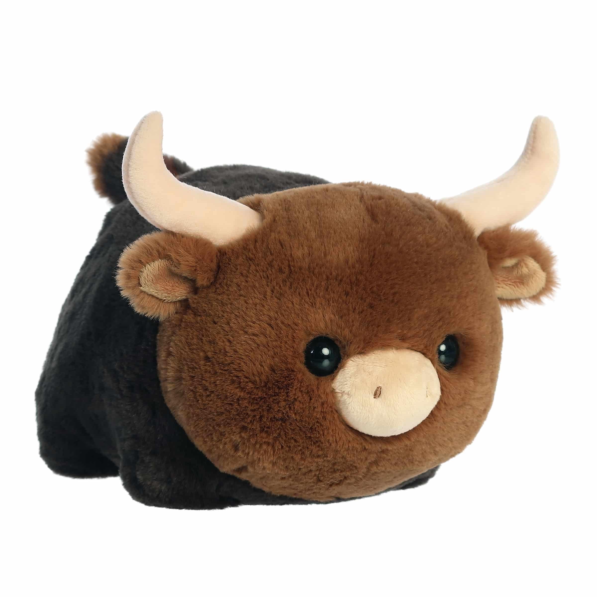 Aurora Adorable Spudsters Layton Longhorn Cow Stuffed Animal - Round Shape Makes for Comforting Cuddles - Perfect for Kids All A