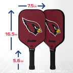 Franklin Sports Nfl Arizona Cardinals Pickleball Paddle - Pickleball X - Polypropylene Core, Team Logo - Nfl Official Licensed P