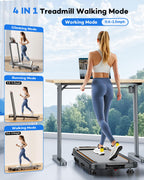 Foldable Treadmill With 10% Incline Upgrade 3.5Hp Low Noise Walking Pad Treadmill With Handle Bar Rayspace 4 In 1 Portable Under