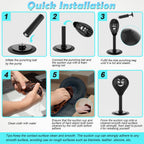 HZG Desktop Punching Bag, Stress Buster with Suction Cup for Office Table and Counters, Heavy Duty Stress Relief Ball, Desk Boxi