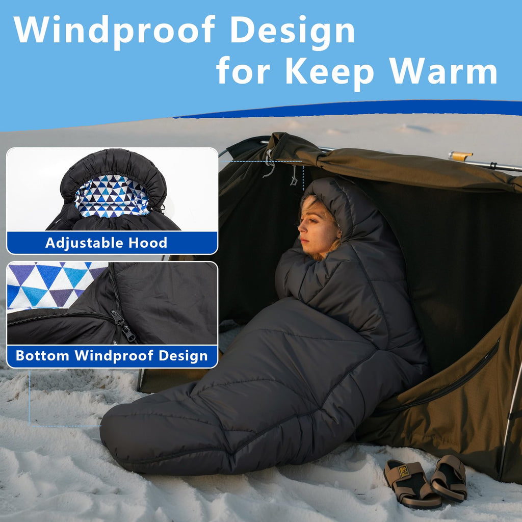 Bisinna Flannel Xl Sleeping Bag(630Gms) For Adults Warm & Cold Weather Sleeping Bag 3-4 Season With 100% Cotton Lining Large Sle