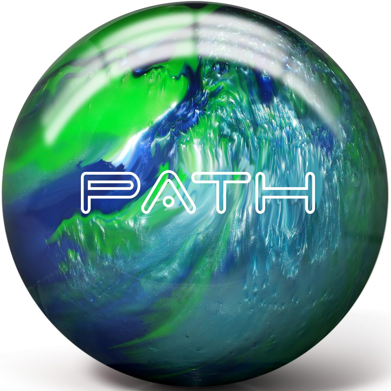 Pyramid Path Bowling Ball (Blue/Light Blue/Lime Green, 10 LB)