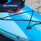 Five Oceans 10-Pack 1/4-Inch Nylon Bungee Deck Loops, Tie Down Pad Eye Straps For Boat Kayak Canoe Deck Rigging - Fo2866