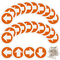 Amylove 48 Pcs Reflective Trail Markers Bright Lightweight Signs Glow Trail Arrows Markers for Tree Marking Reflector Camping Hu
