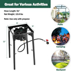 Goplus Outdoor Camping Stove, Single Burner Propane Gas Cooker W/Detachable Legs & 0-20 Psi Regulator & Csa Approval For Camp Pa