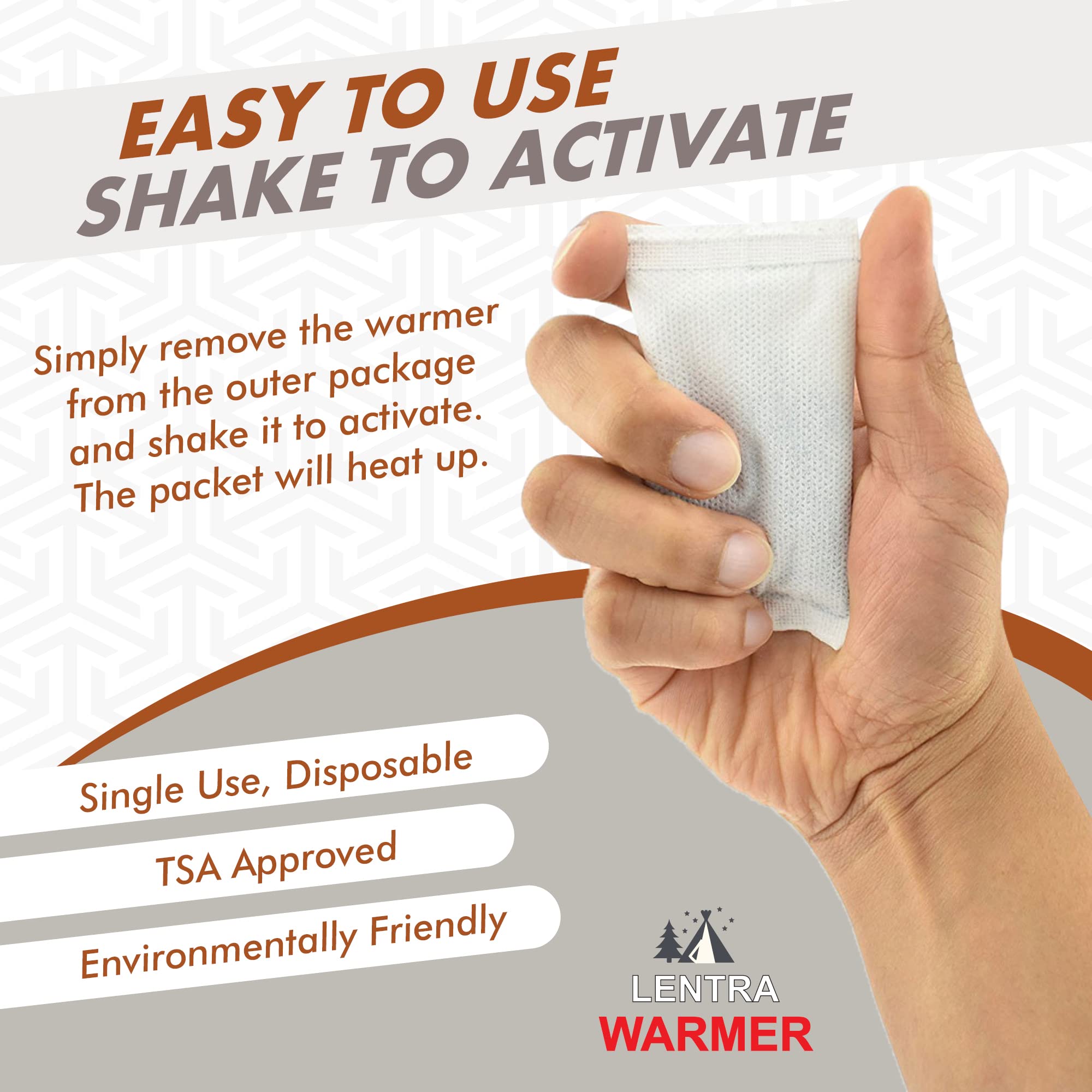 Hot Hand Warmers - 50 Count - 10 Hours Long Lasting Heat, Safe Natural Odorless Air Activated Heat Packs For Hands, Toes And Bod