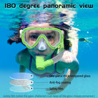Kids Swim Goggles Snorkel Mask Diving Scuba Mask Snorkeling Goggles For Kids Boys Girls Youth, Anti-Fog 180 Clear View Kids Pool