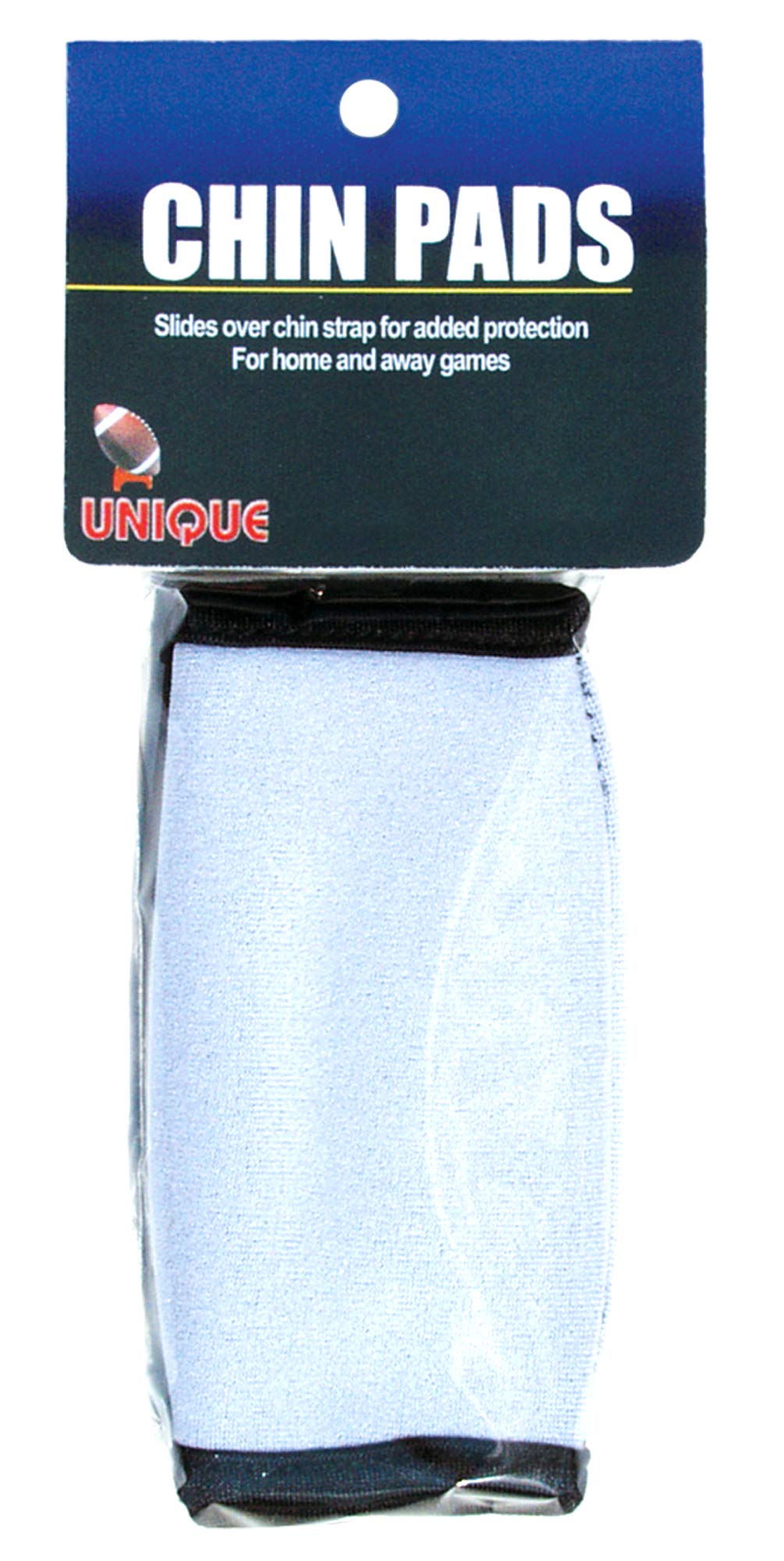 Unique Sports Football Chin Strap Pads, Black And White, One Size Fits All