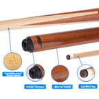 Gse 36'' 1-Piece Canadian Maple Shorty Billiard Pool Cue Sticks, Hardwood Billiard House Bar Pool Cue (36-Inch)