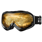 Outdoormaster Ski Goggles Otg - Over Glasses Ski/Snowboard Goggles For Men, Women & Youth - 100% Uv Protection (Blackframe Orang