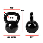 Cap Barbell Black Enamel Coated Cast Iron Kettlebell, 30 Lb
