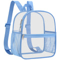 Slumou Clear Backpack for Stadium Events 12x12x6 Sports Backpack Mini Small for Fan, Concert, Beach, Work, Travel & Sporting(Sky