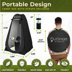 Outsmart Gadgets Outdoor Camping Toilet With Pop-Up Privacy Tent And Night Lantern, Portable Toilet Set For Comfortable Camping