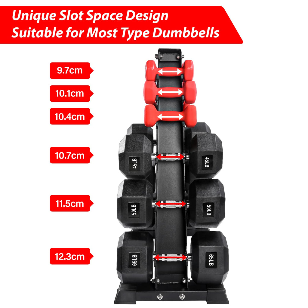 Akyen A-Frame Dumbbell Rack Stand Only, 6 Tier Weight Rack For Dumbbells (800 Pounds Weight Capacity, 2022 Version)