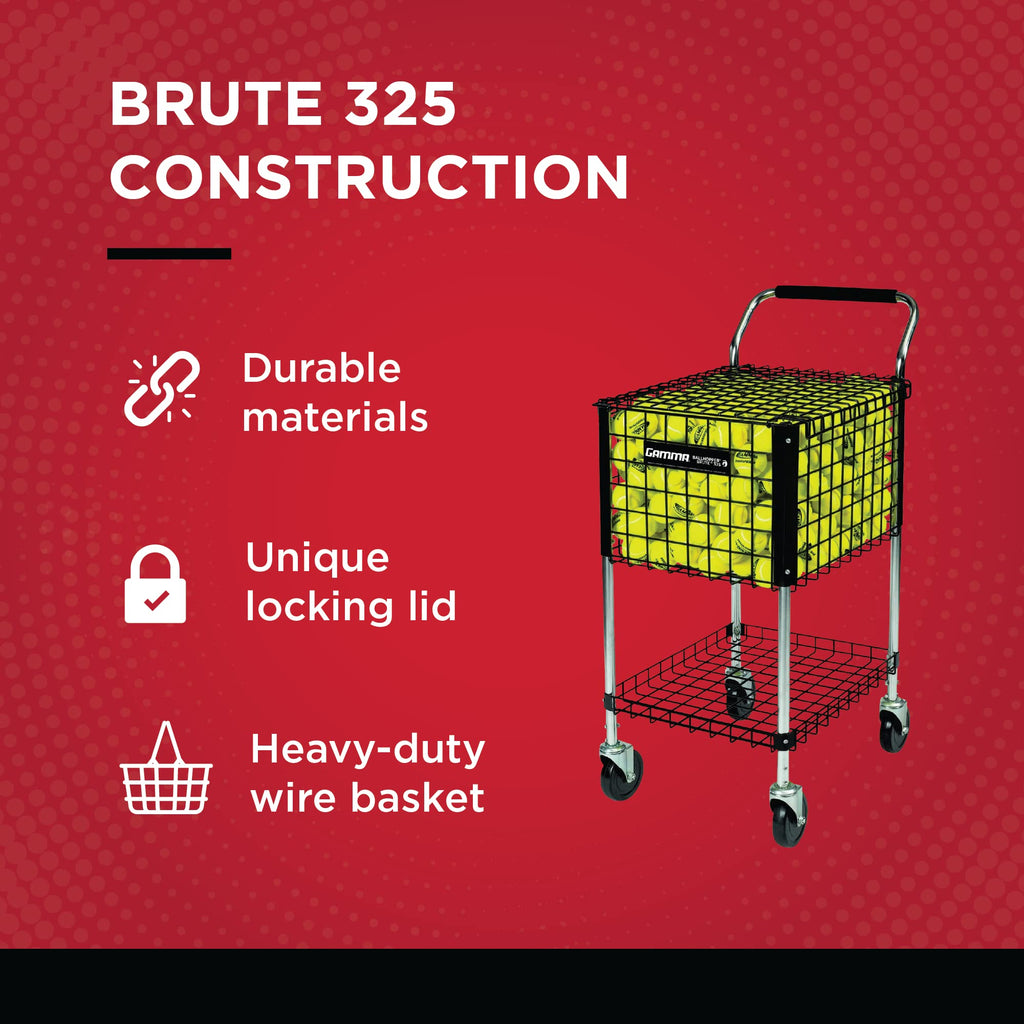 Gamma Ballhopper Brute Teaching Cart 325, Black