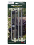 Tricc Unbreakable Heavy Duty Steel Tent/Canopy Stakes, Galvanized Non-Rust 10'' Three Pegged Solid, Sturdy Stakes For Outdoor Tr