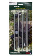 Tricc Unbreakable Heavy Duty Steel Tent/Canopy Stakes, Galvanized Non-Rust 10'' Three Pegged Solid, Sturdy Stakes For Outdoor Tr