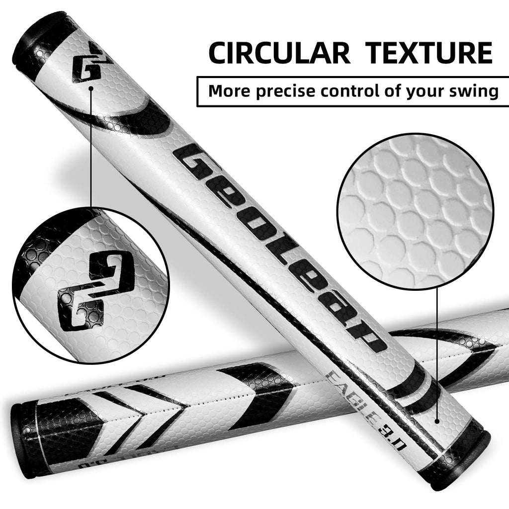 Geoleap Putter Grip- Soft Polyurethane Material,Round Shape, Light Weight Golf Grips,4 Colors And 4 Sizes To Choose.. (Red, Over
