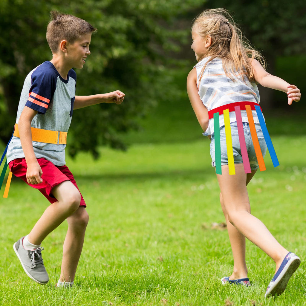 Wettarn 8 Pcs Catch Tail Game Belt Set Field Day Games Catching Equipment For Adults And Kids Ideal For Family Gatherings Parks