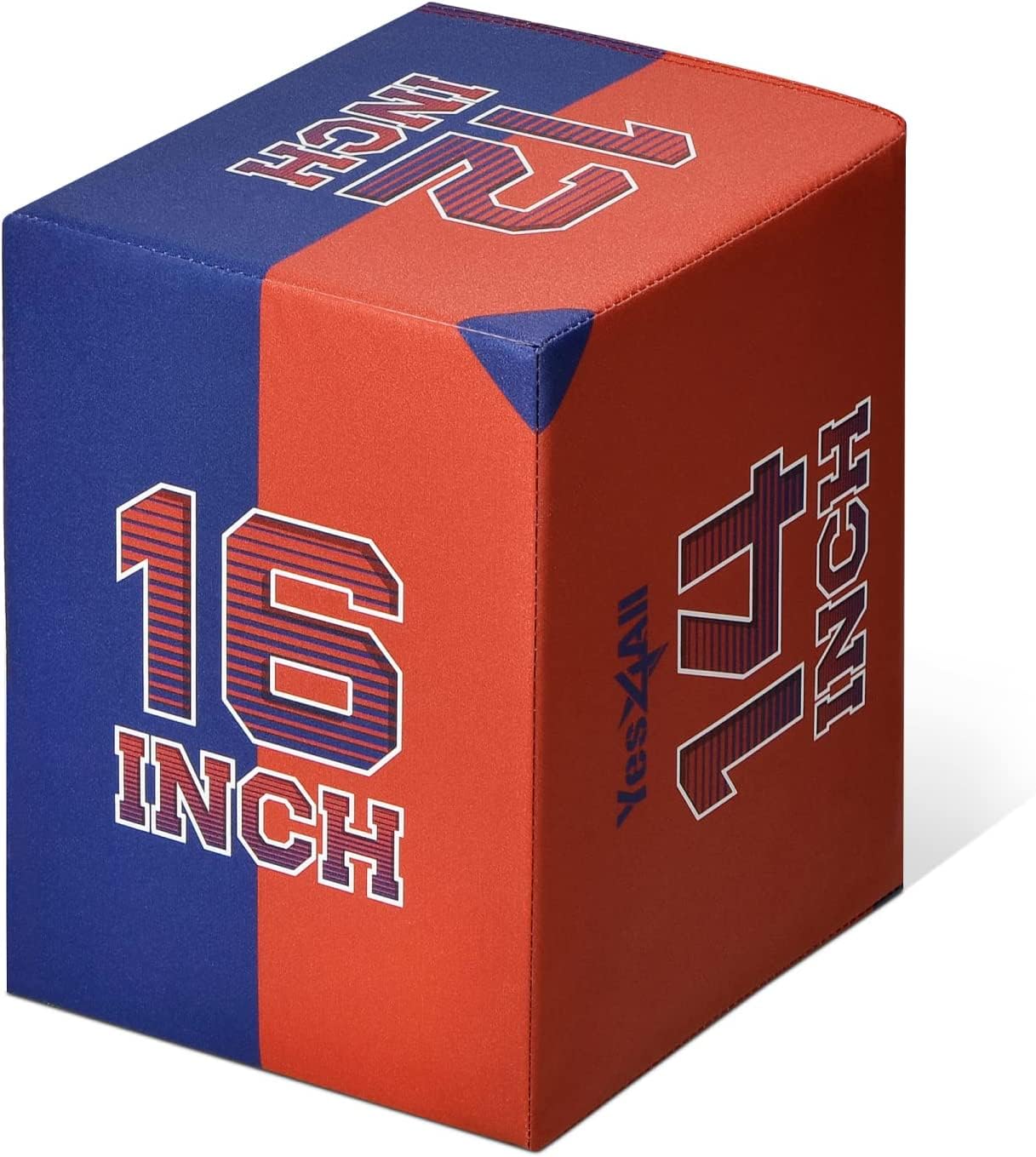 Yes4All 3-in-1 Soft-Padded Plyo Box With Wooden Core, Non-Slip Multi-Use Cushioned Plyometric Jump Box with Vinyl Cover for Jump