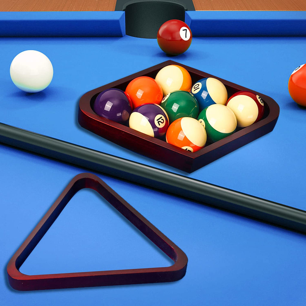 Gse Solid Wood Billiard 8-Ball Triangle & 9-Ball Diamond Pool Ball Racks For 2-1/4'' Pool Balls (Mahogany Triangle & Diamond Rac