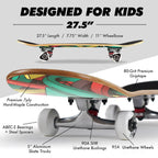 Magneto Complete Skateboard - Graffiti Deck Skateboard Graphics - Double Kicktail & Concave - Cruiser Skate Board - 27.5 x 7.75