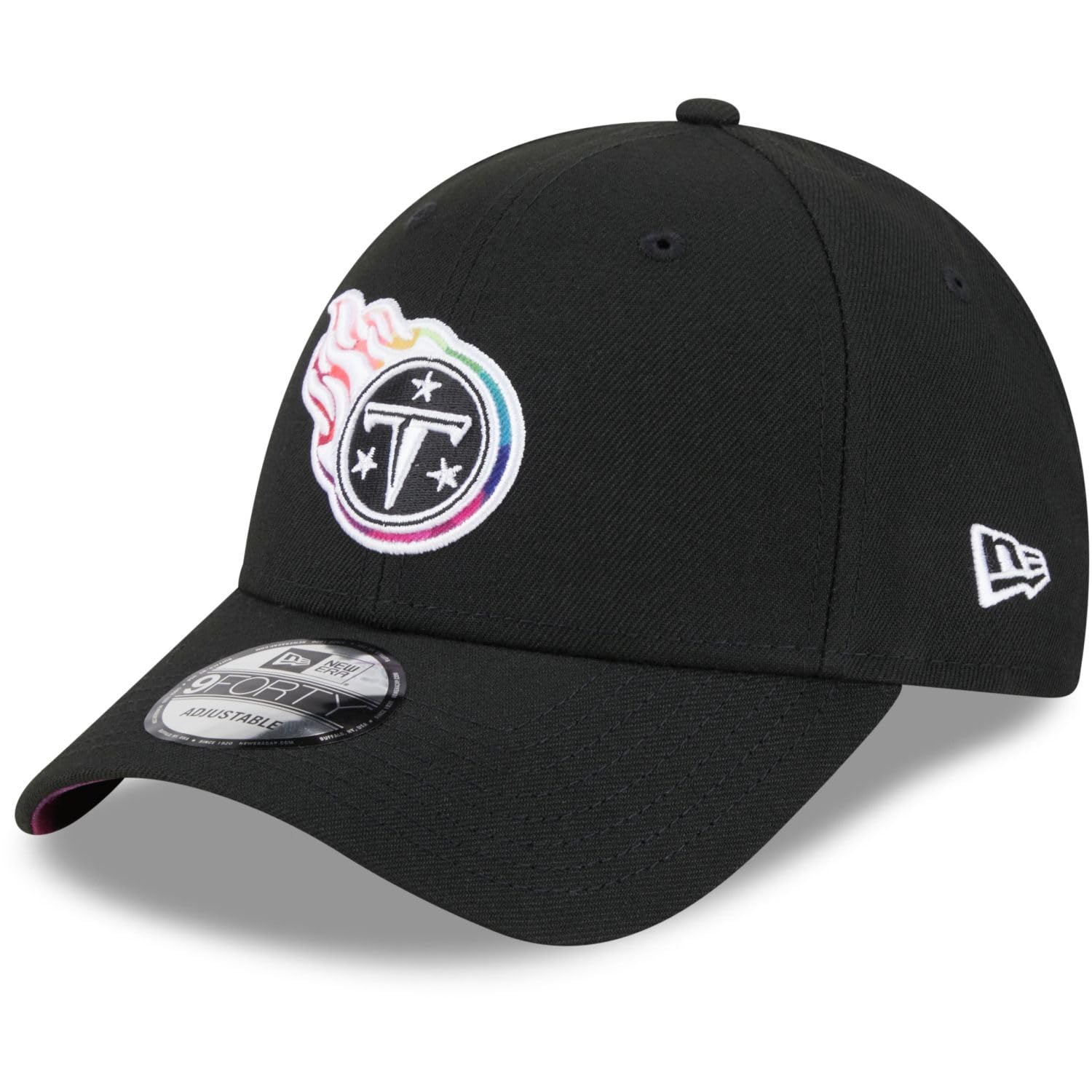 New Era Mens Black Tennessee Titans 2023 NFL Crucial Catch 9FORTY Adjustable Hat