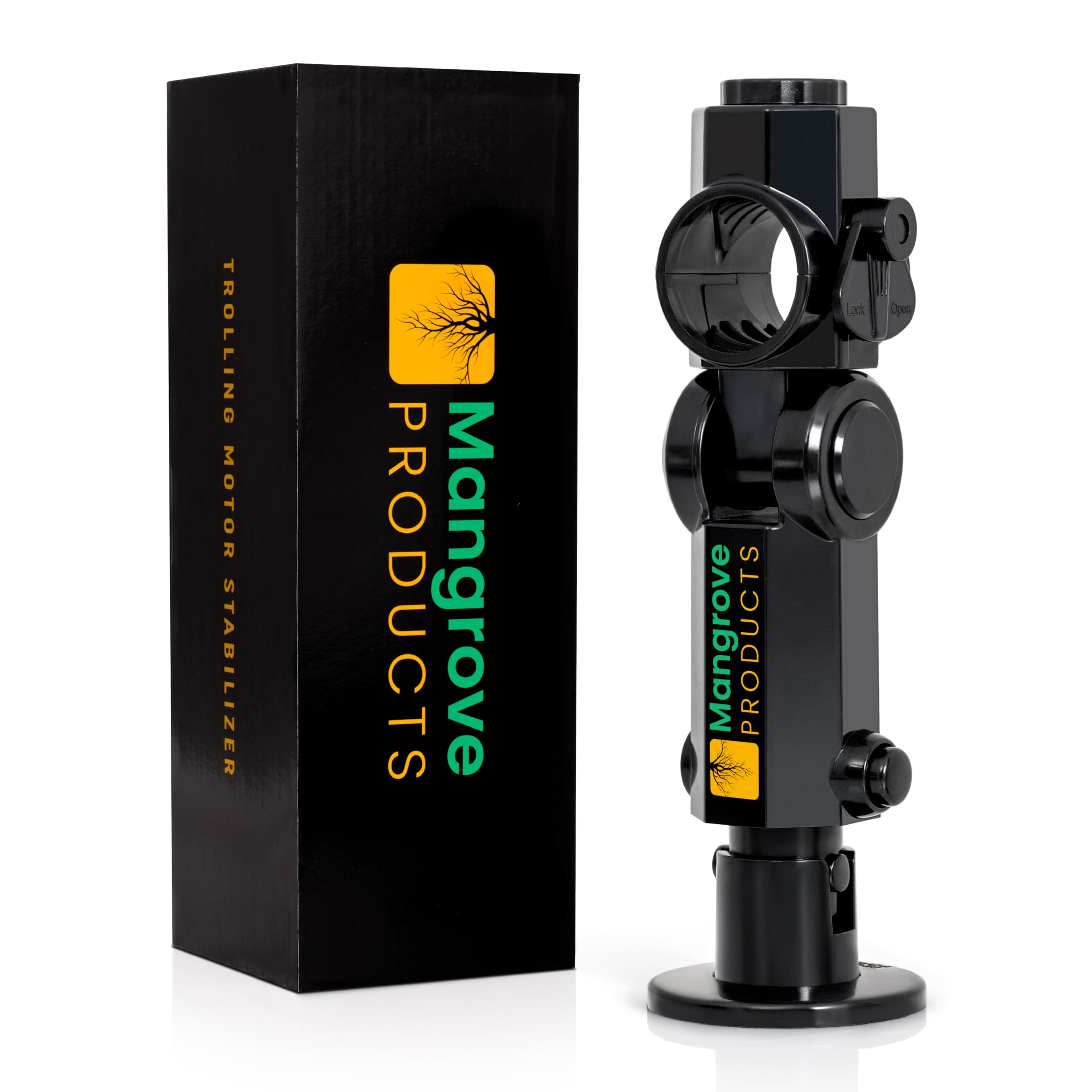 Mangrove Products: Adjustable Trolling Motor Stabilizer, Vertical Adjust, Universal Fitment for Minn Kota, Rhodan, Motor Guide, 