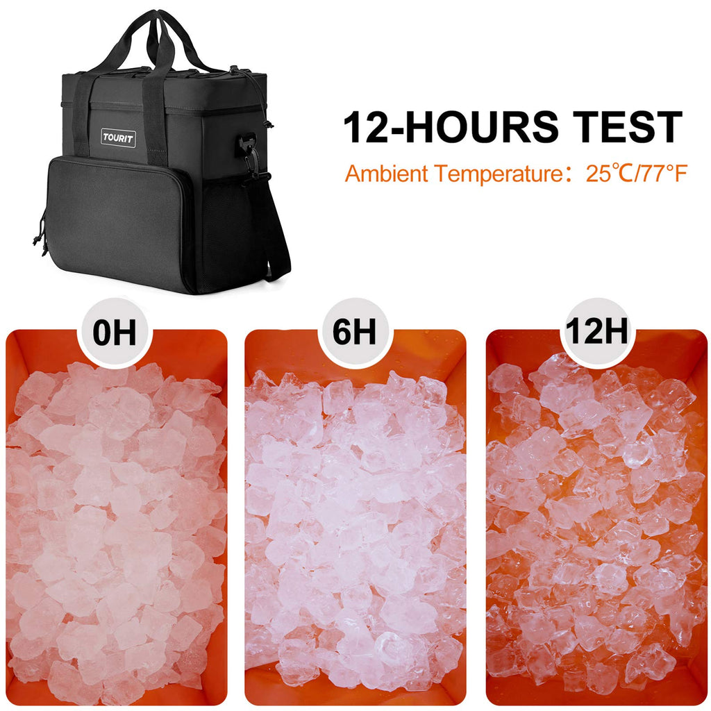 Tourit Cooler Bag 35-Can Insulated Soft Cooler Portable Cooler Bag 24L Lunch Coolers For Picnic, Beach, Work, Trip, Black