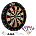 Gse 18'' Dart Board Set, Professional Self-Healing Bristle Dart Board Games Set With Six 17 Grams Steel Tip Darts, Regulation Si