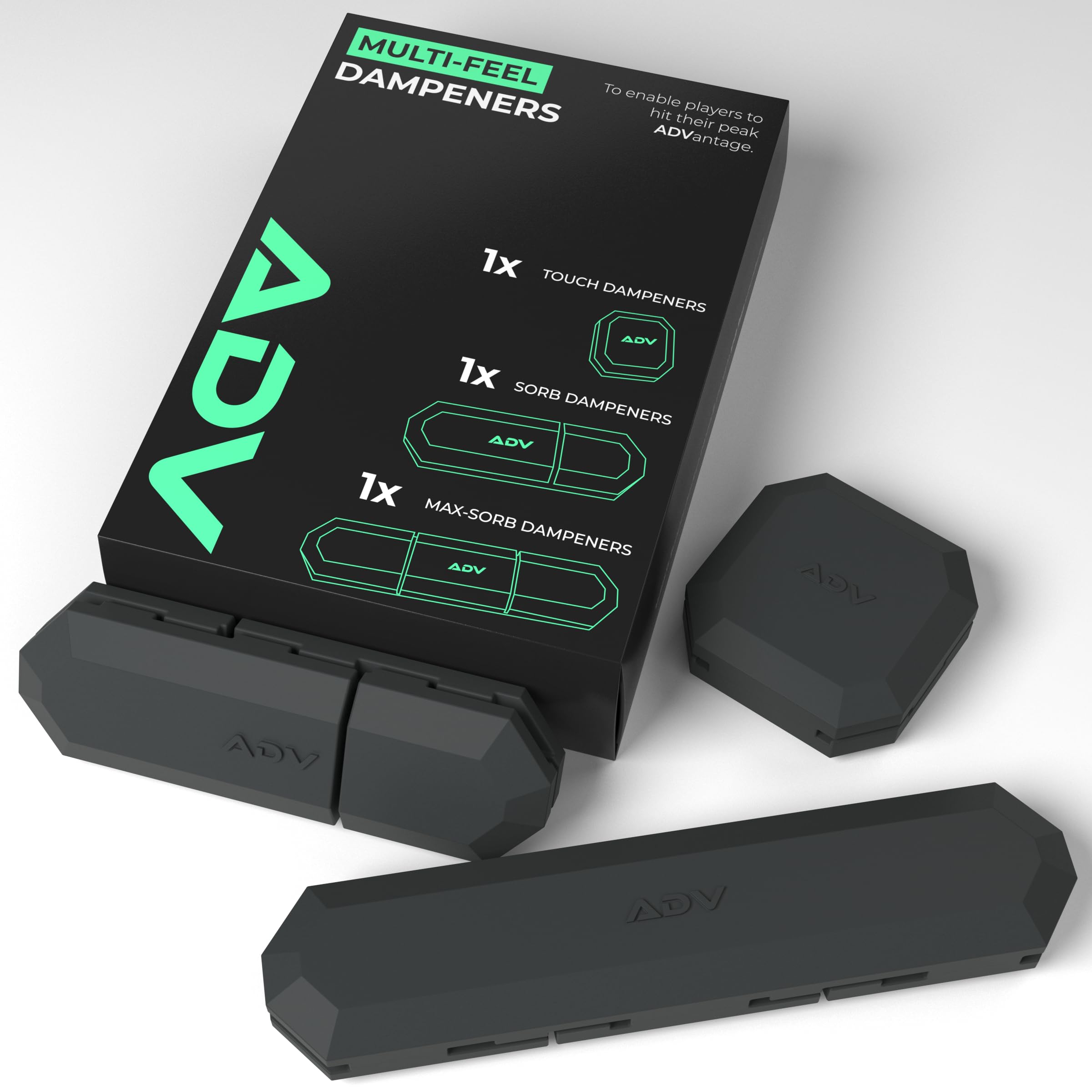 Adv Tennis Dampener With Custom Feel, Racket Shock Absorber To Reduce Vibration, Relieve Symptoms Of Injury, Stay On The Racket 