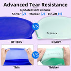 Keary 2 Pack Silicone Swim Cap For Long Hair Women Girls Waterproof Pool Swimming Cap Cover Ears To Keep Your Hair Dry, 3D Ergon