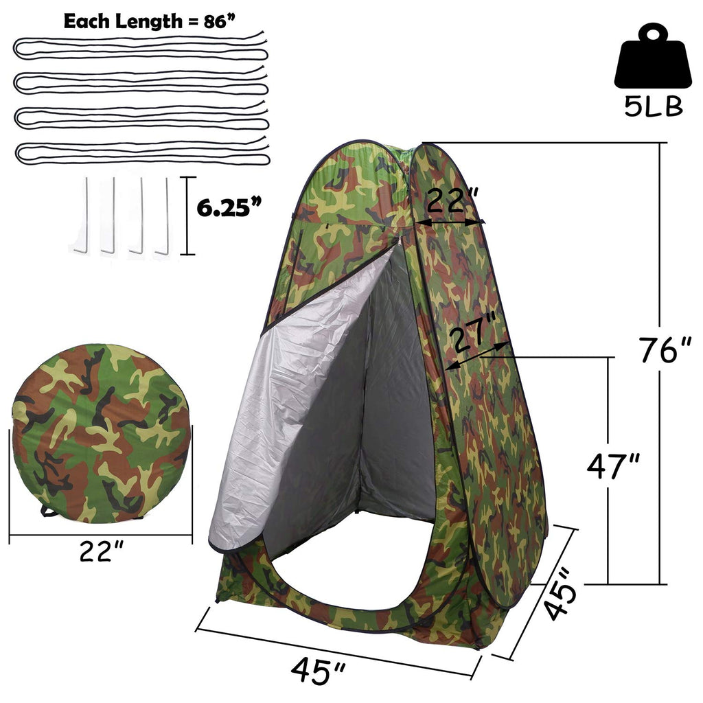Hongk- Privacy Tent- Pop Up Instant Tent Rain Shelter Tent Shower Toilet Bathroom Portable Changing Room For Beach Hiking Campin
