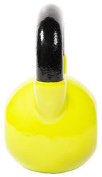 Fitvids All-Purpose Color Vinyl Coated Kettlebell, 5-50 Pounds, Yellow