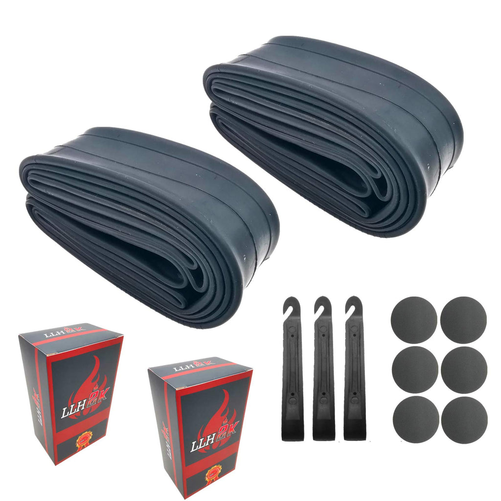 Llh2K Bike Tube 26 X 1.95 26 Inch Bike Tube 2 Pack - Bicycle Tube 26 X 1.95 With 3 Tire Levers, 6 Round Patches - Fits 26X1.90 2