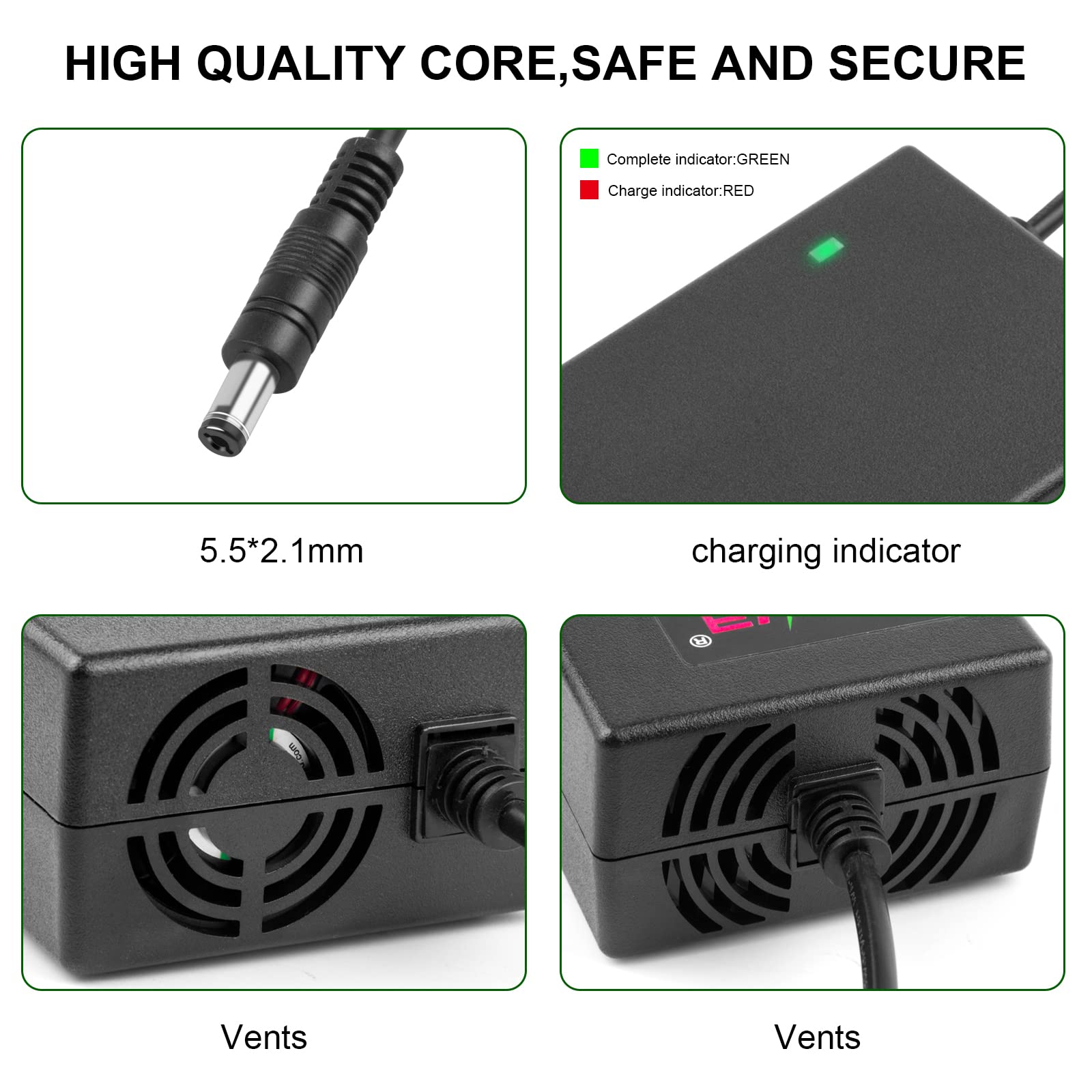 Tree.Nb 54.6V 2A Charger For 48V Electric Bike.Scooter 48 Volt 13S Lithium Battery Pack Charger With Dc 5.5Mm Round Connector