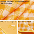 Extra Large Picnic Blanket Beach Blankets, 80''X60'' Picnic Mat Waterproof Sand Proof Foldable Portable For Outdoor Camping Hiki