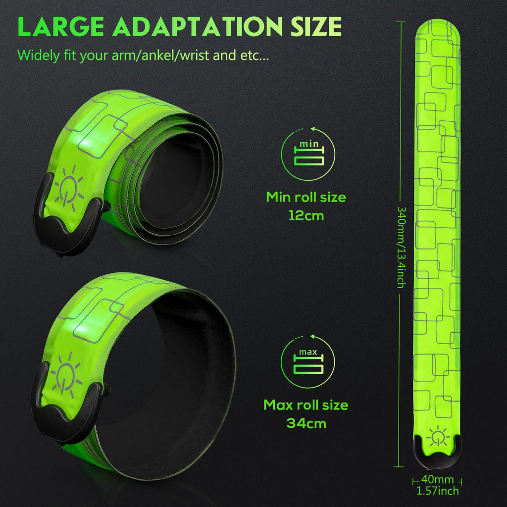 Simket Reflective Led Armband Rechargeable For Running(2 Pack), Running Lights For Runners, Running Lights, High Visibility Refl