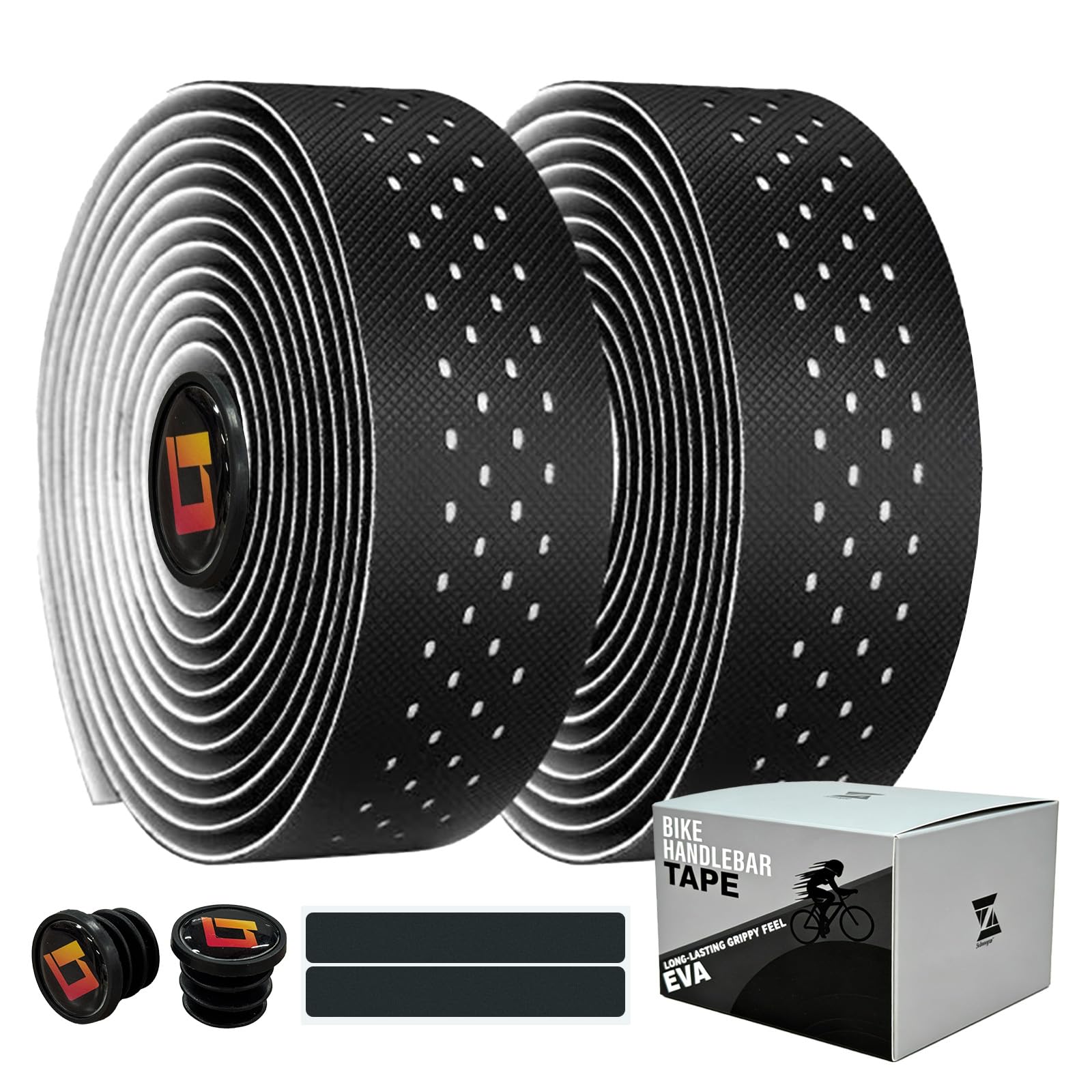 ZoiNavyer Bike Handlebar Tape, Black Bicycle Bar Tape, Bike Grip Tape EVA Road Bike Handlebar Tape of Comfortable Non-Slip Shock