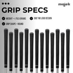 13 Piece Senior Mens Jumbo Oversize Golf Grips +1/8'' Thicker Than Standard Perfect For Large Hands Or Arthritic Fingers