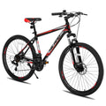HH HILAND Mountain Bike, 3/6/Multi-Spokes, 21 Speeds Drivetrain, Aluminum Frame 26 Inch Wheels, Disc-Brake Bike for Men Women Me
