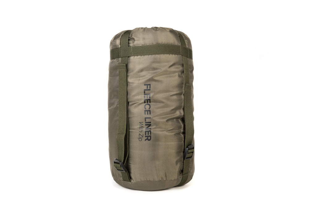 Snugpak Fleece Sleeping Bag Liner With Full Length Side Zipper, Polyester Fleece, Warm Thermal Insulation, Olive
