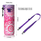 Chengu 3 Pack 25 Oz Neoprene Water Bottle Carrier Bag With Adjustable Shoulder Strap Water Bottle Holders For Adults Sports Gym
