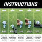 Golf Marker - Golf Accessories For Putting Aid - Golf Ball Alignment Marking Tool For Faster And More Accurate Golf Putting - Go